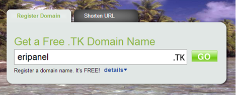 Mendaftarkan nama domain .tk