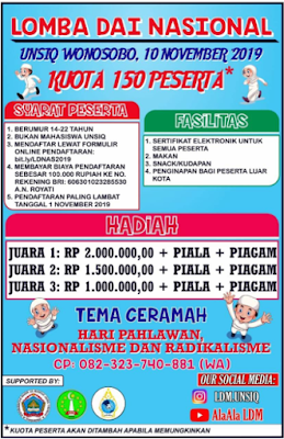 Lomba Pidato Agama islam Tingkat Nasional | UNSIQ Wonosobo