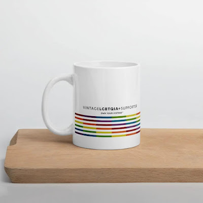 rainbow vintage mug