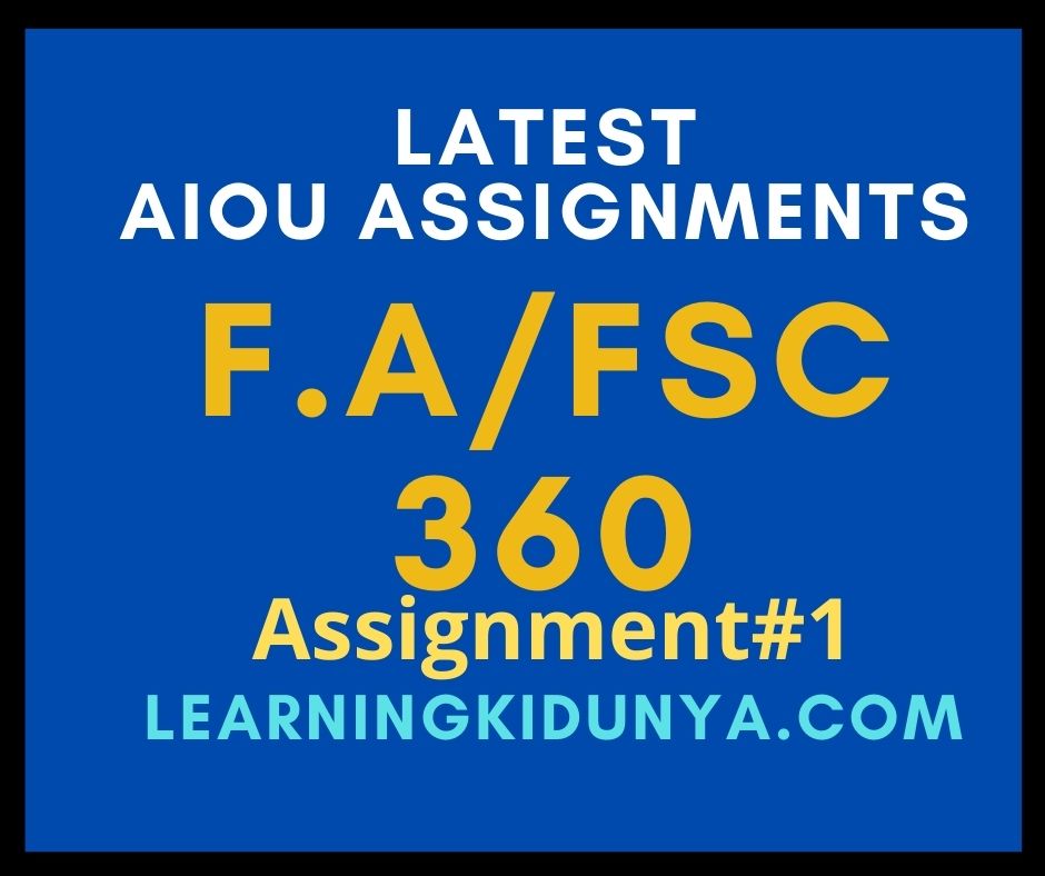 AIOU Solved Assignments 1 Code 360