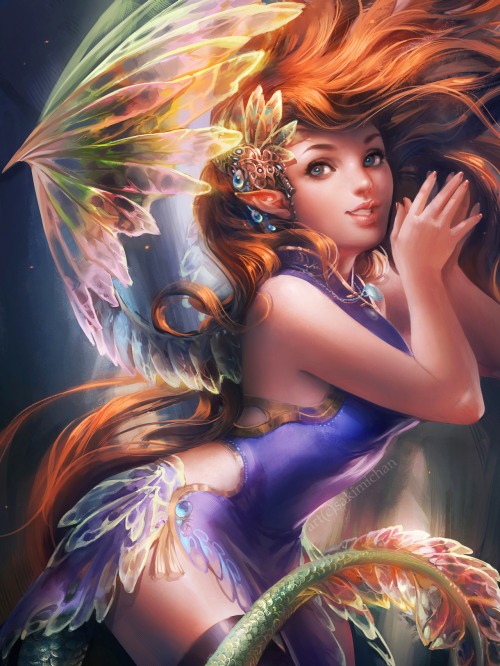 sakimichan deviantart ilustrações pinturas digitais mulheres fantasia