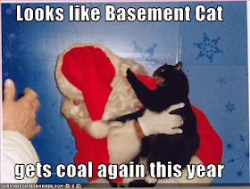 Black Cat and Santa