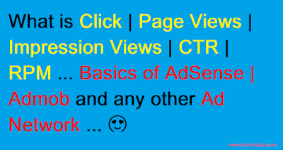 What is CTR, RPM, CPC, Page Views & Impression Views | Basics of Adsense