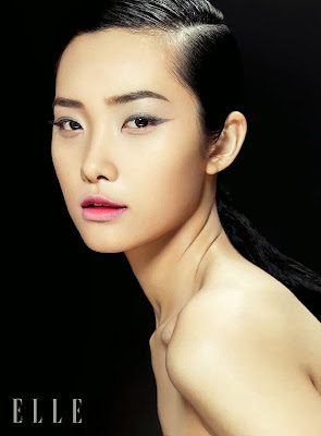  Korean Model Kwak Ji in the September 2013 Beauty Supplement of ELLE Vietnam