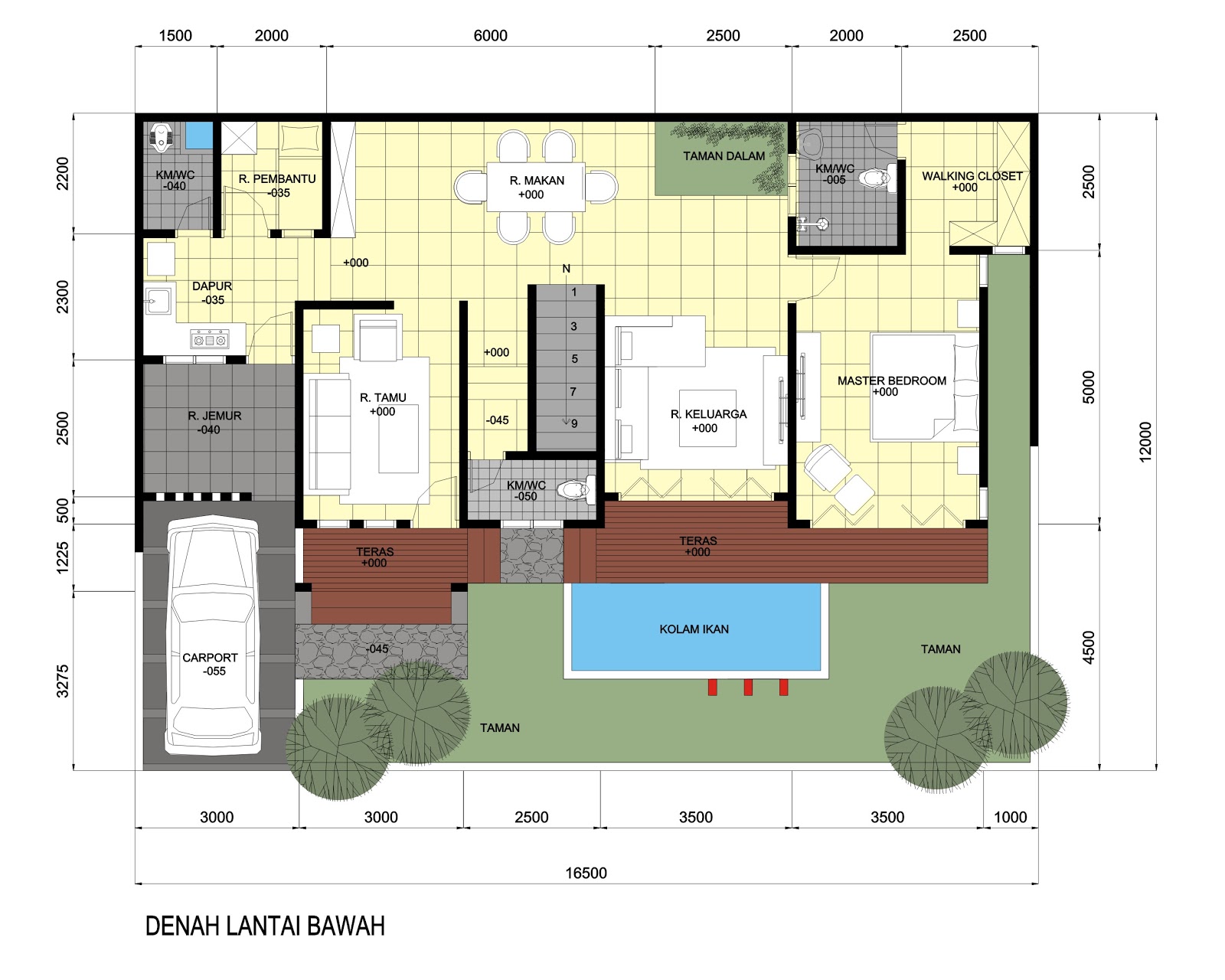 IDEsign arsitektur Desain Rumah  dengan Luas lahan 12  x  