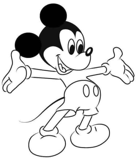 20 Sketsa Mewarnai Gambar Kartun Mickey Mouse Yang Lucu