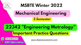 22342 Engineering Metrology Important Questions for MSBTE Exam | Mechanical Engineering 3 Semester