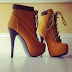 High heel brown shoe for women