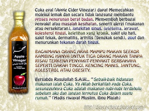 Kebaikan Cuka Epal Dalam Islam