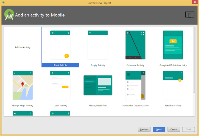 Creating New Project In Android Studio