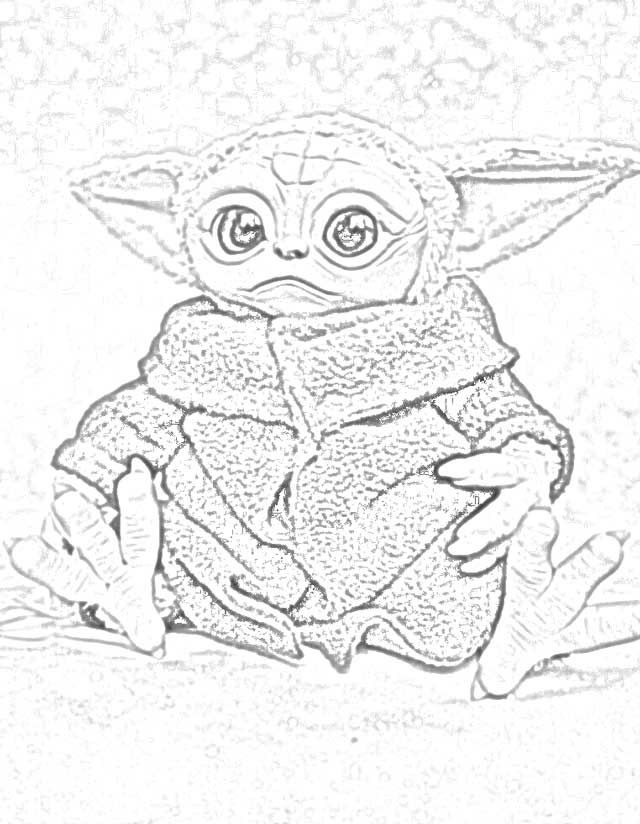 The Holiday Site Coloring Pages Of Baby Yoda Free And Downloadable