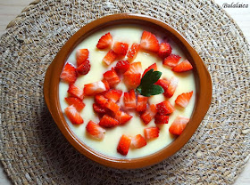 Natillas caseras con fresas