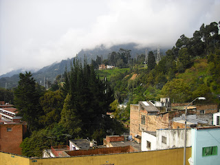 Pylons in the hills around Bogotá