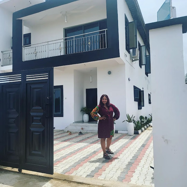 Actress Laide Bakare acquires a new home in Lekki, Lagos (Photos)