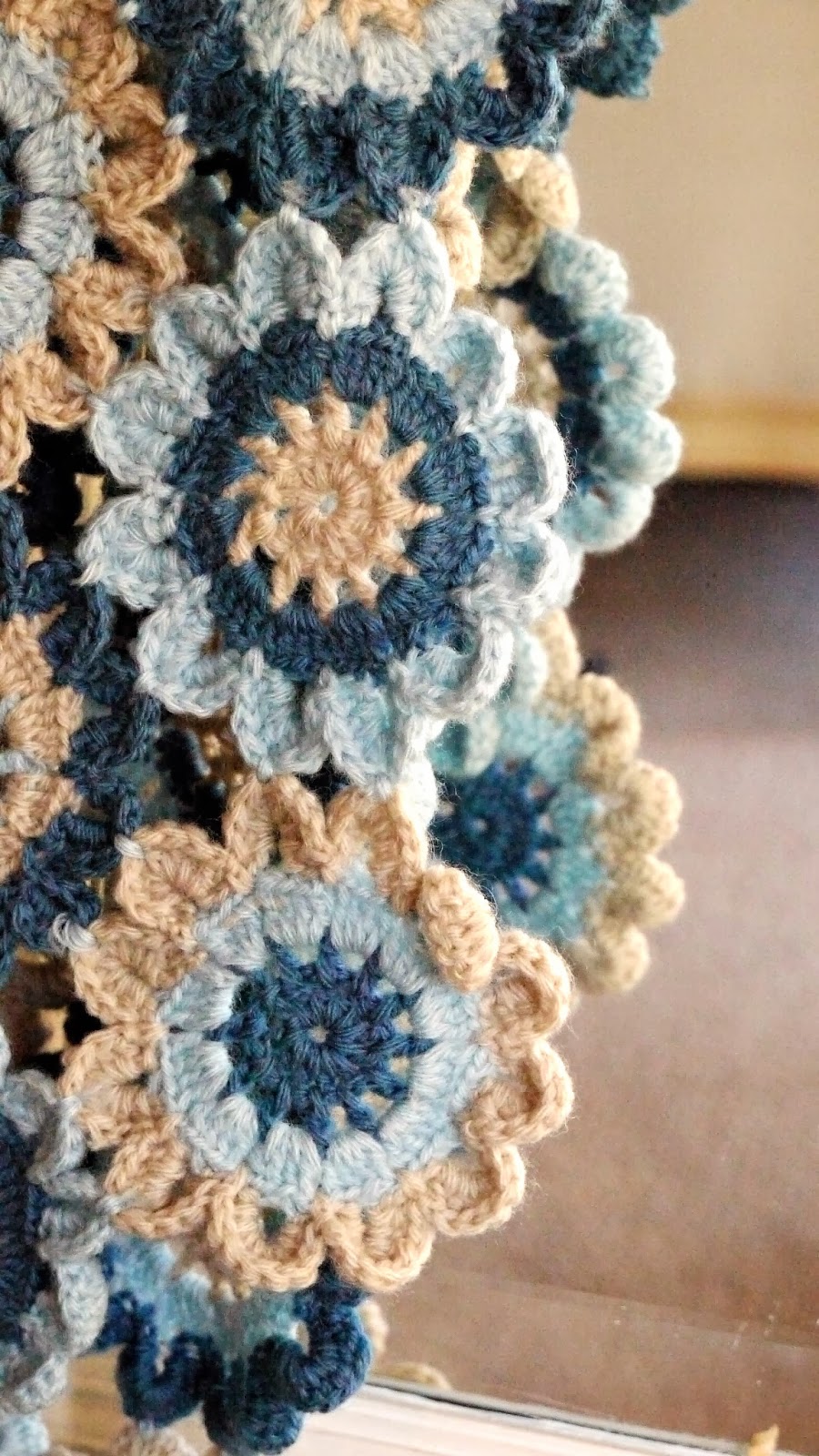 Crochet  Japanese Flower  Scarf 