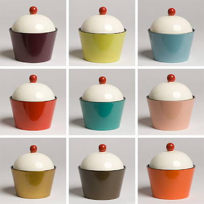 Designer Kitchen Canisters on Welcome Home  Cupcake Canisters