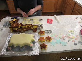 steps, ingredients to make a great cake, fondant covered