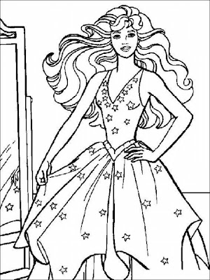 Barbie Coloring Pages For Kids