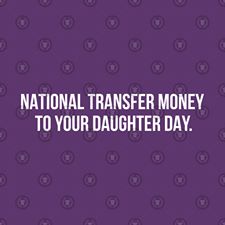 National Transfer Money to Your Daughter Day Wishes Images download