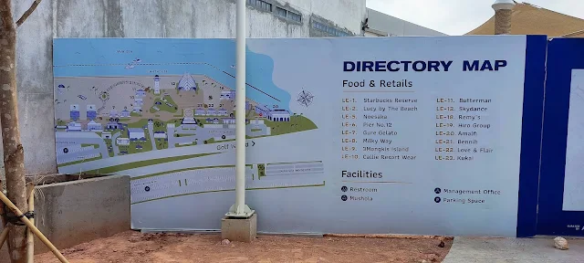 Food & Retails Directory Map di Land's End PIK 2