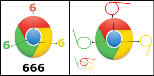 Encuentran el número 666 en logo de Google Chrome