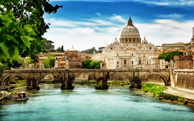 Puente San Ángelo en Roma St. Angelo bridge in Rome