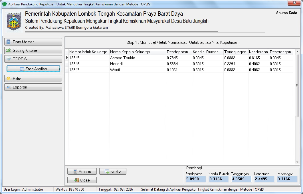 Contoh Aplikasi TOPSIS dengan Delphi  Delphi Tutor