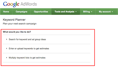 adwords keyword planner