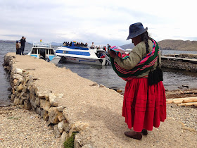 Bolivian Woman, Isla del Sol, Lake Titicaca, Bolivia