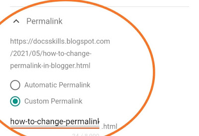 How To Change Permalink In Blogger