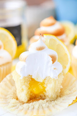 filled lemon cupcake