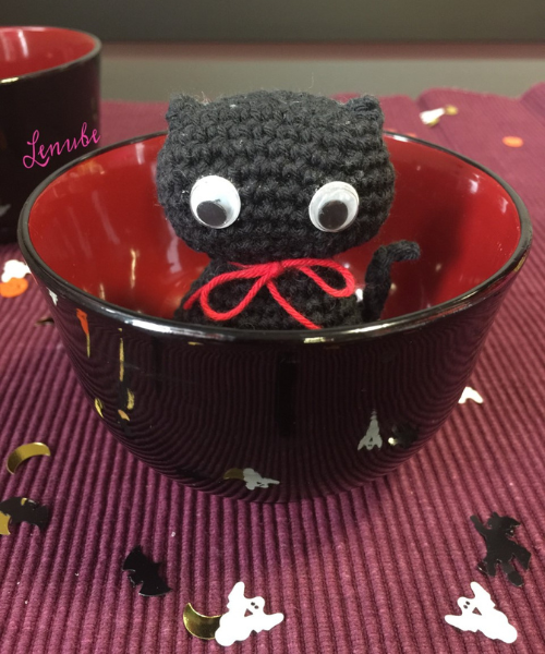 patron gato negro halloween amigurumi