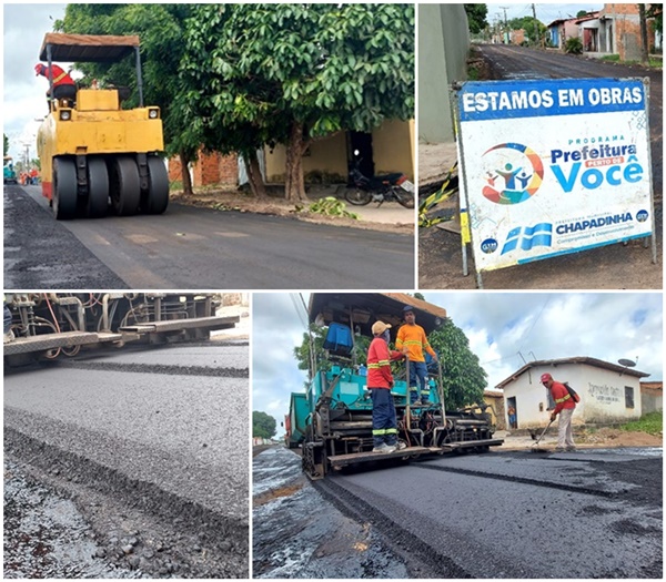 Com implantação de asfalto nas ruas do bairro Santa Luzia, GESTÃO BELEZINHA segue levando desenvolvimento e a população agradece