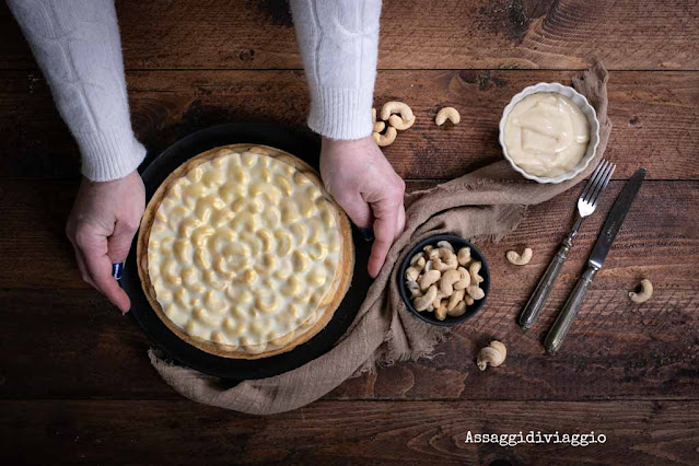 Crostata agli anacardi e cioccolato bianco stile Fauchon