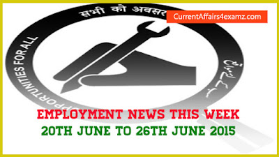 Employment News June 2015