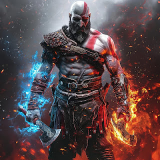 Kratos In Action wallpaper, God Of War, iPad, 4K