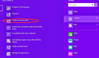 How to create recovery drive in windows 8