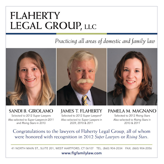 Attorneys James Flaherty, Pamela Magnano and Sandi Girolamo of Flaherty Legal Group in West Hartford, CT selected to Super Lawyers and Rising Stars 2012.