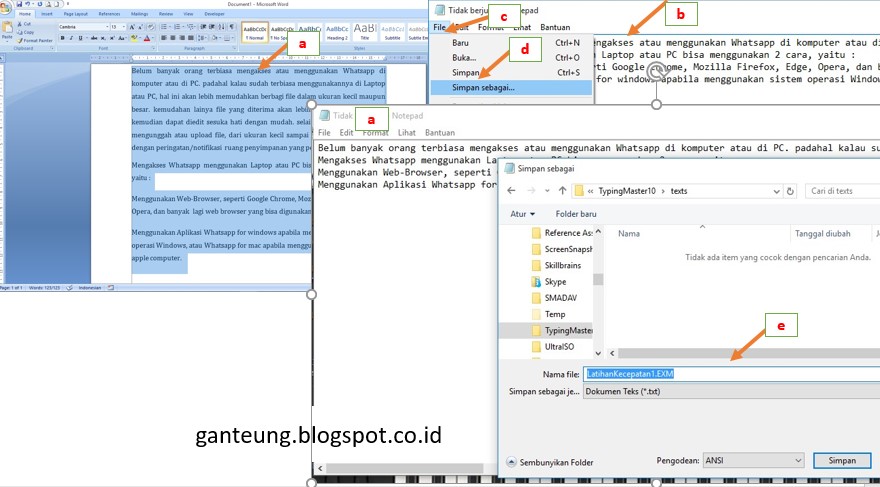 SOAL TYPING MASTER BAHASA INDONESIA BUATAN SENDIRI ~ Ganteung Euy