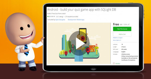 [100% Off] Android - build your quiz game app with SQLight DB| Worth 30$
