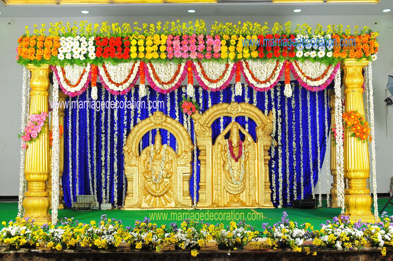 types of flowers for weddings Hindu Wedding Stage Decorations | 1600 x 1063