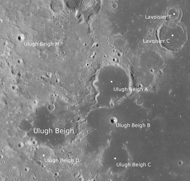 Спутниковые снимки ящика Улуг Бея на Луне