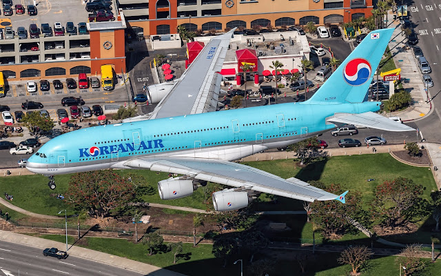 a380 korean air los angeles airport