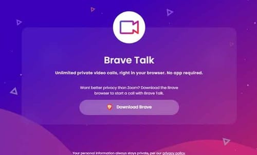 Brave adds Brave Talk for video conferencing