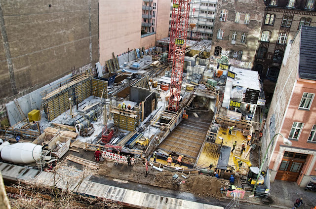 Baustelle Living 108, 128 Wohnungen, Chaussestraße 108 / Zinnowitzer Straße, 10115 Berlin, 06.02.2014