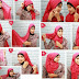 Tutorial Hijab Persegi Panjang 1 Hijab Warna Merah Kaos