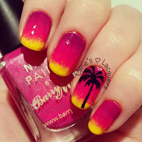 barry-m-beach-sunset-palm-tree-ombre-tranquility-nail-art