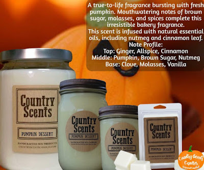 Country Scents Candles Pumpkin Dessert 