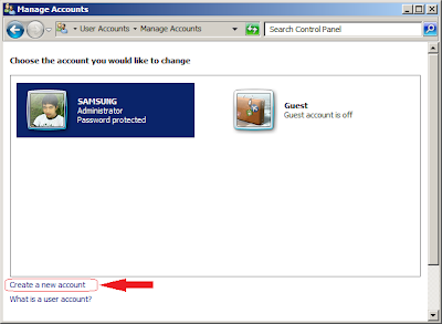 Membuat User Account (Pengguna) Baru di Windows 7