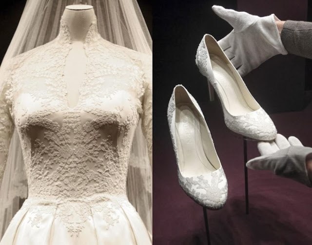 Miss Middleton's wedding dress and shoes